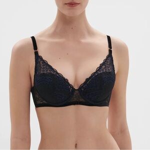 Simone Perele Scenario Push-Up - Black / Navy 36A Lace
